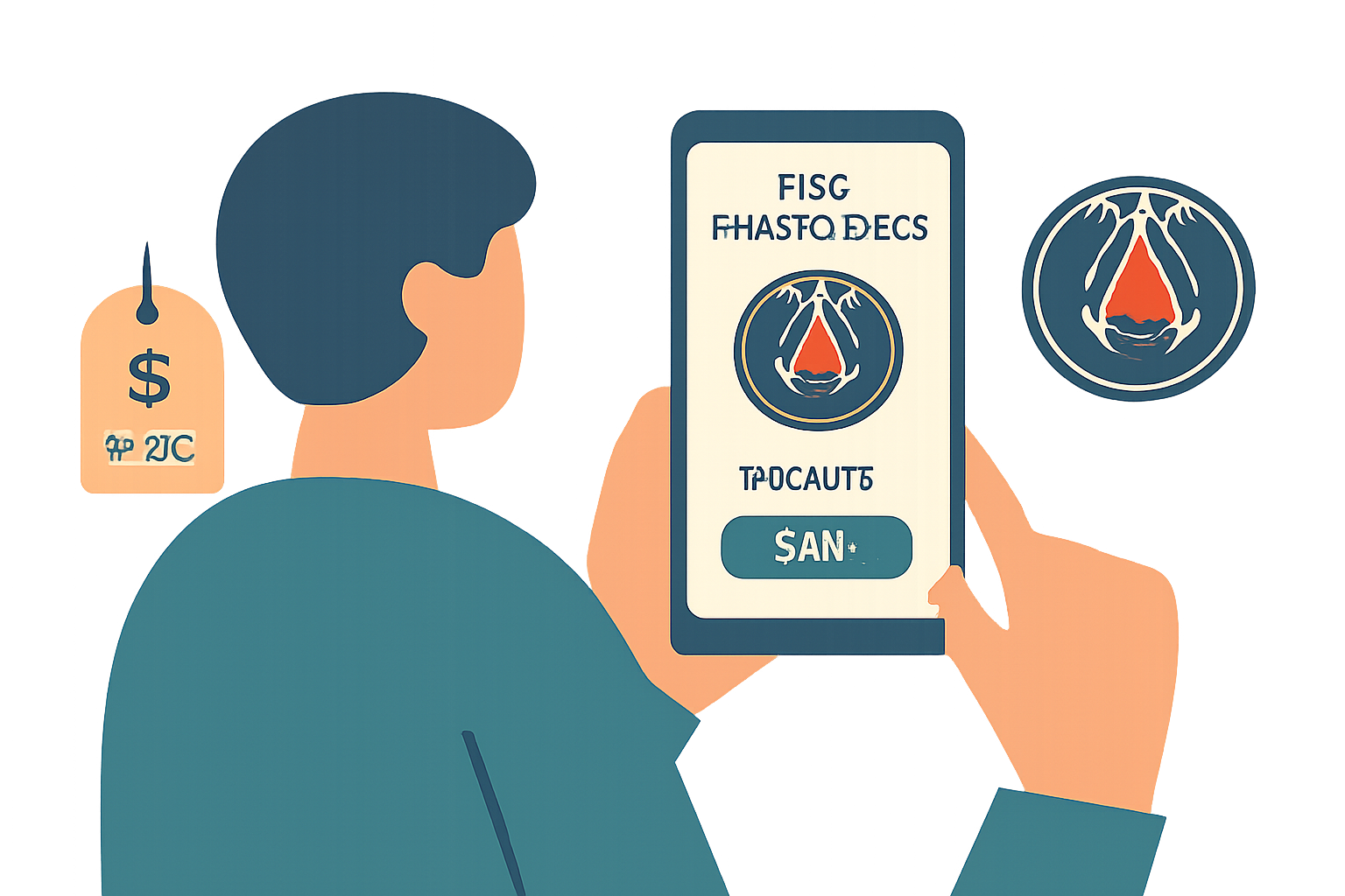 A user buying a PSG fan token on a trading app, with price tags and soccer club logos displayed.